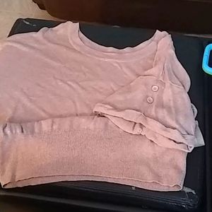 a.n.a. scoop neck short sleeve sweater